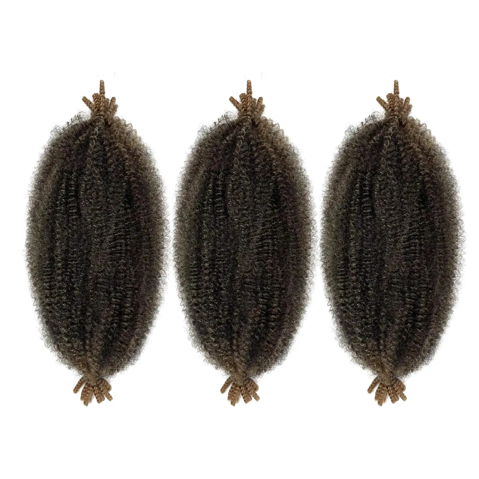 Groothandel Pre Fluffed Kinky Krullend Vlechten Haar Voorgescheiden Veerkrachtige Afro Twist Gehaakt Haar Voor Locs Hair Extensions