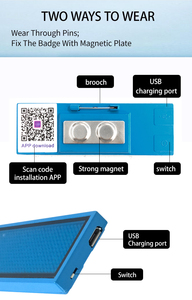 High Quality Electronic LED Name Tag Waiters Rechargeable LED Business Card Screen USB <strong>Programming</strong> Digital Sign Display - Product Image 5