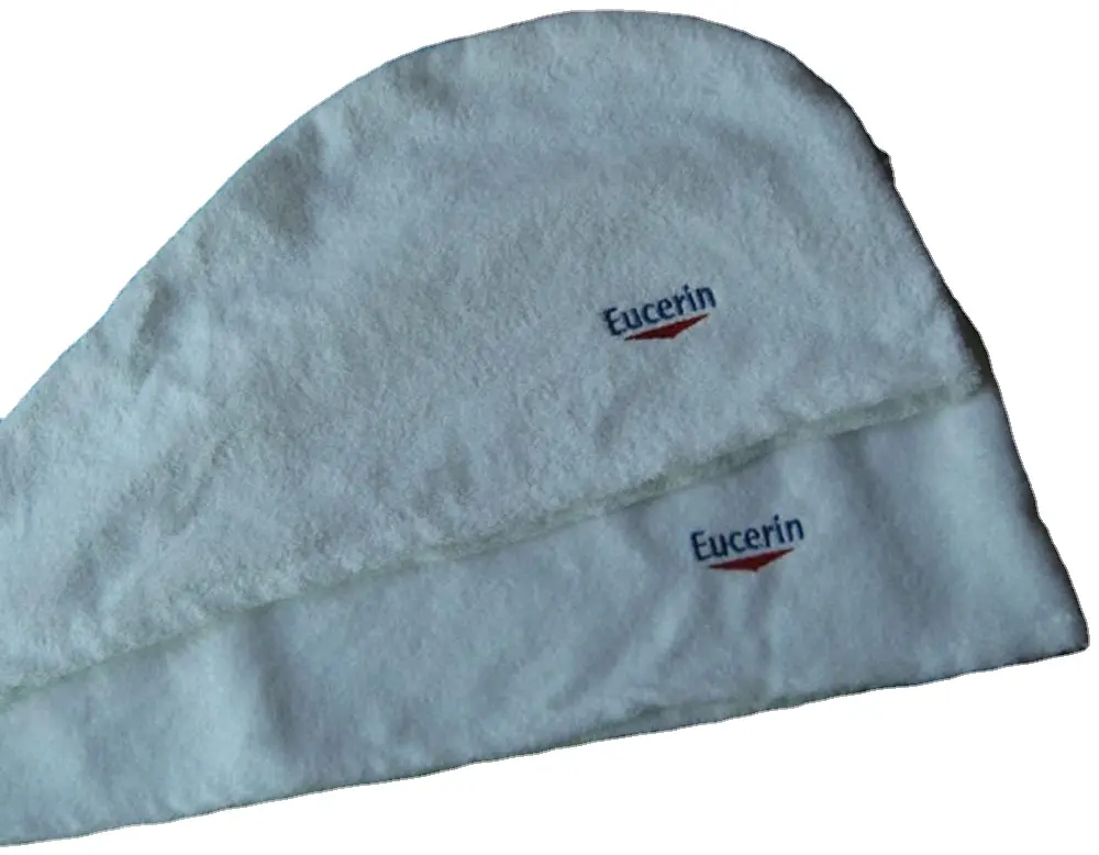 Быстросохнущее полотенце-тюрбан для волос из 100% хлопка Eucerin с логотипом под заказ