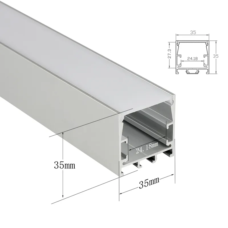 Decoración de techo, suspensión empotrada, perfil LED conectable, perfil LED de aluminio