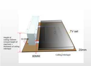 32-65&quot; Hidden <strong>Tv</strong> Lift Cabinet with Swivel <strong>180</strong> Degrees Remote Control <strong>Tv</strong> Stand Lift Rotate up and Down <strong>Tv</strong> <strong>Mount</strong> for Bedroom - Product Image 4
