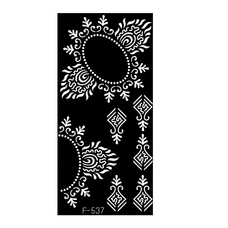 Khác nhau tùy chỉnh hình được chấp nhận Airbrush người lớn người cơ thể nghệ thuật long lanh Henna Stencil hình xăm stencils Mẫu Henna Sticker