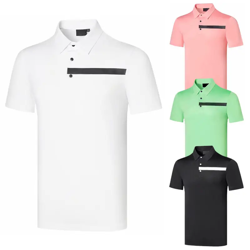 OLF-Camiseta deportiva de manga corta para hombre, Polo de manga corta con logotipo personalizado, transpirable y de secado rápido