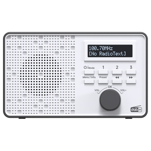 Встроенный цифровой динамик DAB + Радио Портативный будильник с моноцветным ЖК-дисплеем Источник питания переменного тока для трансляции AM Band - Product Image 5