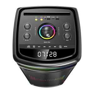 Made in China Dual 8 Inch Woofer Trolley Outdoor High-power 80W Aurora LED Square Dance Wireless Bluetooth <strong>Speaker</strong> with USB FM - Product Image 5