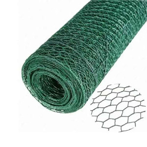 Rollo de cerca de red de malla de alambre para aves de corral de pollo Hexagonal galvanizado de precio bajo verde resistente para protección de jardín de granja - Product Image 6