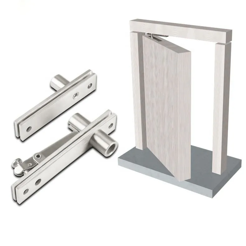 Bisagra giratoria de metal ajustable de acero inoxidable para puerta de madera, bisagra de pivote de puerta de eje oculto