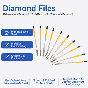 Kim Cương Tập Tin Thiết Lập Bán Buôn Dụng Cụ Cầm Tay Carbon Thép Không Có Biến Dạng Kim Cương Kim Tập Tin - Product Image 3