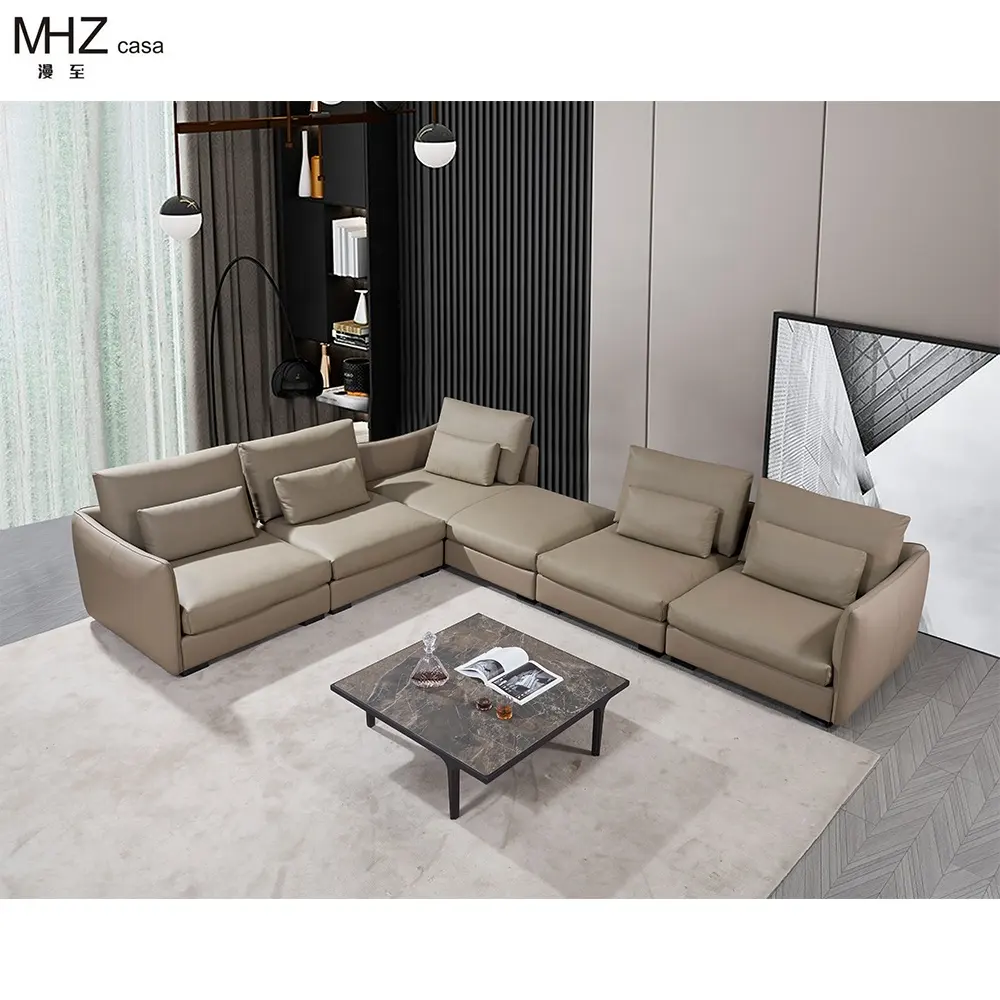 Fabbrica MHZ casa mobili fornitura all'ingrosso mobili per la casa di lusso luce soggiorno mobili divano set prezzo per Villa