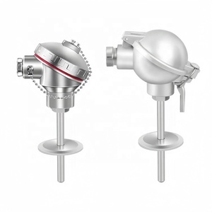Resistencia térmica WZP-Tipo higiénico Pt100 Sonda de acero inoxidable Sensor RTD con transmisor de salida de 4-20mA - Product Image 6