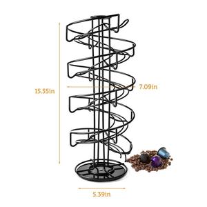 Office บ้านกาแฟ <span class=keywords><strong>Pod</strong></span> Appliance สีดำลวดโลหะ Spiral Design Dolce Gusto แคปซูลกาแฟผู้ถือ - Product Image 2