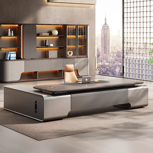 Oficina de mesa Oficina Mesa ejecutiva moderna grande Gerente CEO Boss Muebles de oficina de lujo Escritorio de oficina en casa Escritorio en forma de L - Product Image 2