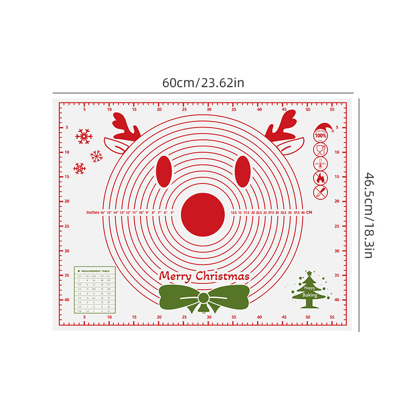 Tapete de amasado navideño con diseño de alce (EVA 0.4mm) 60*45cm