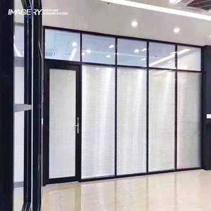 Modern Design Powder Coating Soundproof Glass <strong>Modular</strong> Aluminum <strong>Partition</strong> Wall <strong>System</strong> for Office - Product Image 1