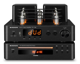 Most Selling Product Vofull 6.5&quot; 3 Way Passive Wooden Home HiFi Bookshelf Speakers with <strong>Amplifier</strong> - Product Image 3