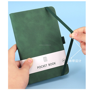 Barato personalizado pequeño PU Tapa dura Bloc de notas de cuero diario cuaderno con banda elástica - Product Image 2