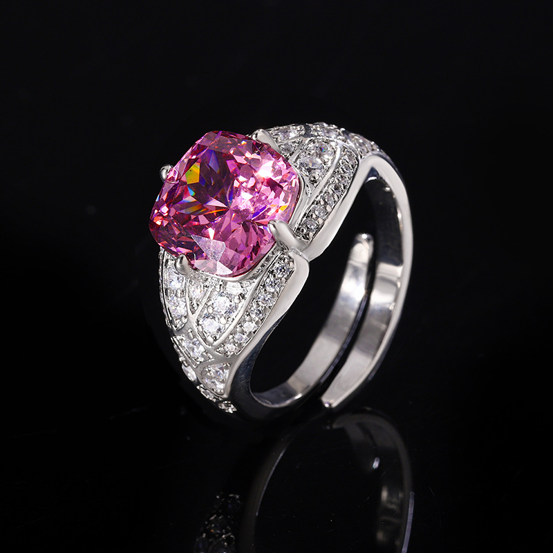 Bague en rose séchée Platinum Bird's Nest, taille ajustable
