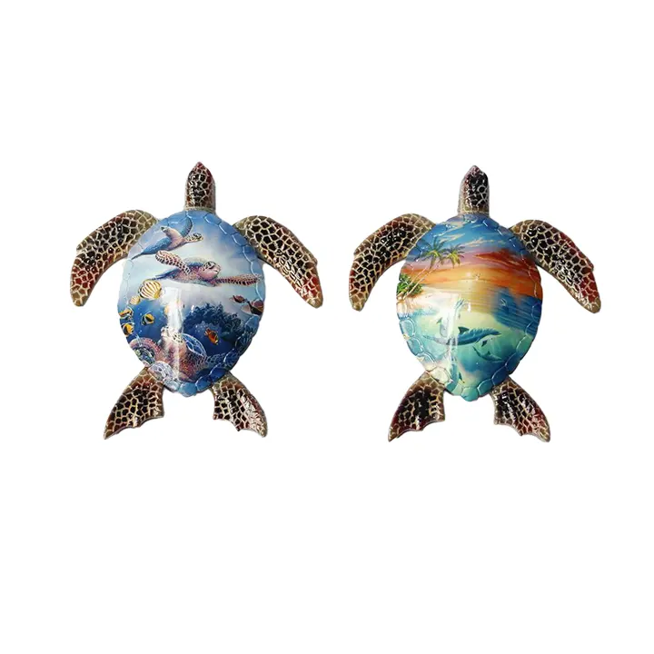 Plaj turistik hediyelik eşya hediyeler polyresin deniz hayvan süs reçine deniz kaplumbağası figürleri ev dekorasyon için
