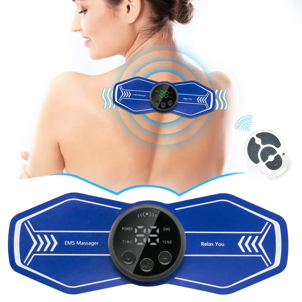 Mini masajeador eléctrico EMS con Control remoto Ems Neck Smart Neck Portable Pulse Muscle Stimulator Neck Cervical Massage Patch