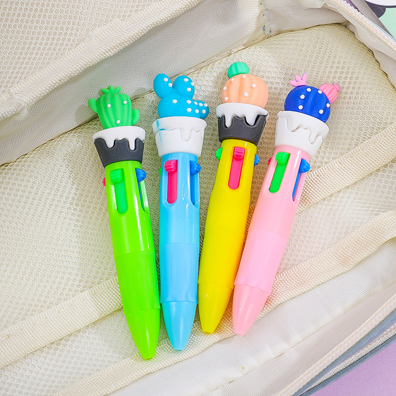 Stylo 4 couleurs Cactus