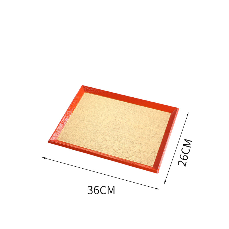 Size 2 red and gold plate, 36*26.3CM