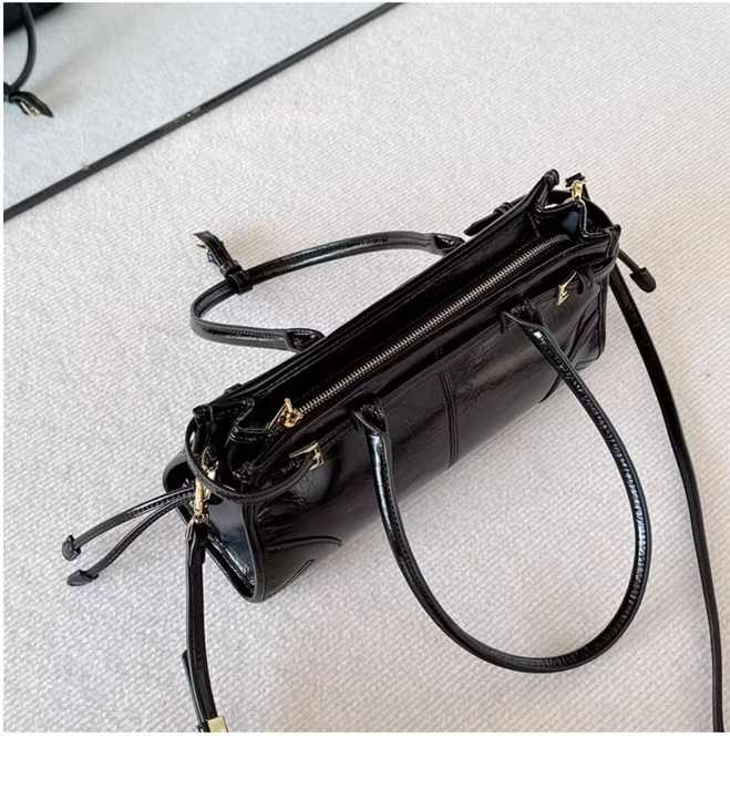 Ladies Genuine Cowhide Leather Handbag Large Office and Crossbody Bag with Dress Style Waterproof for Spring Autumn Seasons
