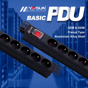 PDU שקע אלומיניום סגסוגת פגז 250V אירו צרפתית סוג 8 דרך מתלה הר יחידת חלוקת כוח עבור שרת חדר - Product Image 2