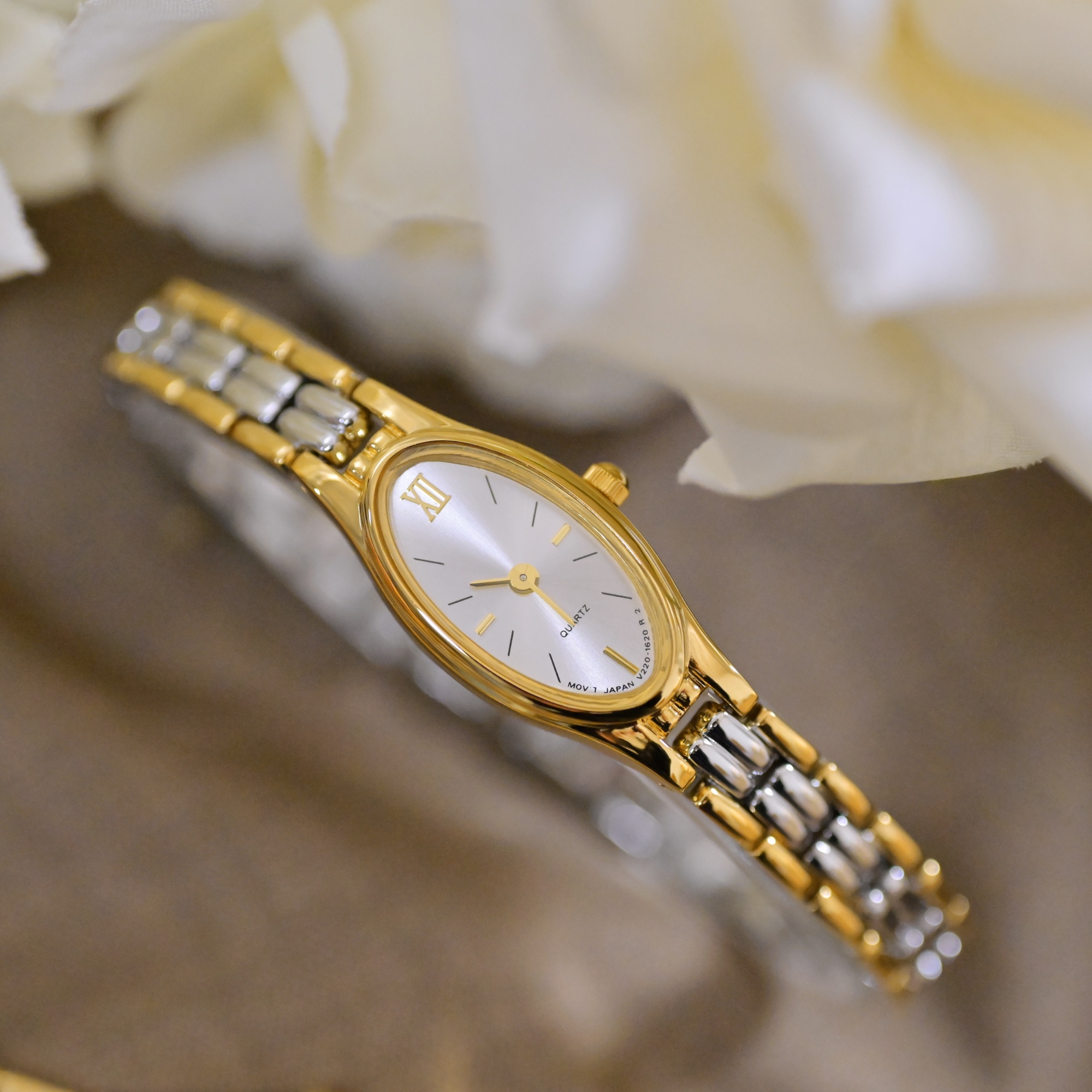 silver with gold