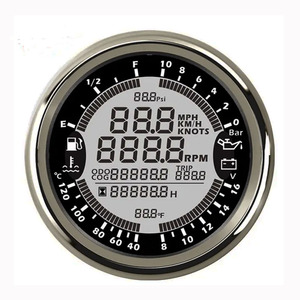 Monitor multifunción para salpicadero de coche, 12V, 6 medidores, velocidad, RPM, temperatura del combustible, presión de aceite, voltímetro GPS - Product Image 1