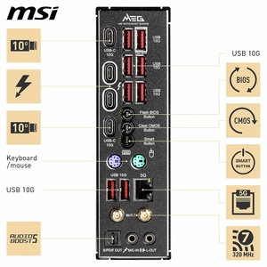 MSI MEG Z890 Unify-X ATX scheda madre supporta Intel Core Ultra processori serie 2 LGA 1851-110A memoria DDR5 9600 + MT/s OC PCIe - Product Image 6
