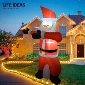 ซานตาคลอสเป่าลมขนาด6ฟุตของตกแต่งกลางแจ้งซานตาคลอสแบบเป่าลมได้สำหรับงานเลี้ยงวันหยุด - Product Image 5