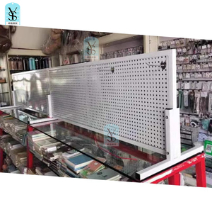 折りたたみ式金属製デスクトップカウンタートップペグボード穴ボードディスプレイラック床置き収納ラック電話ケース用ジュエリーハンギング