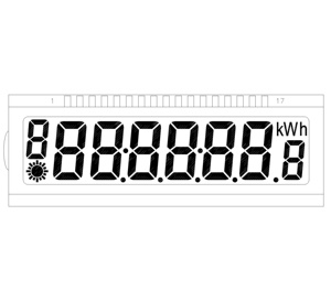 2 zoll htn lcd display bildschirm 8 digit lcd display für energie meter HTN positive metall pin stecker oem display für power meter - Product Image 3