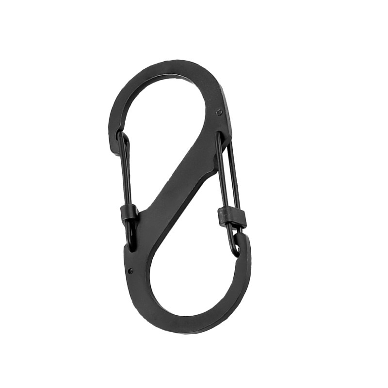 Grande boucle noire en forme de huit avec serrure