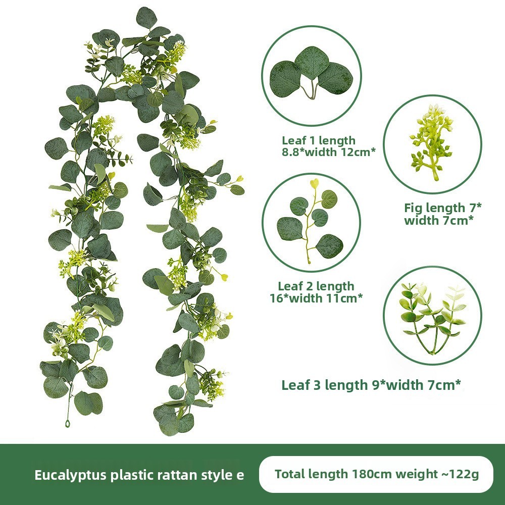 Eucalyptus Plastic Rattan Type E (60 pieces)