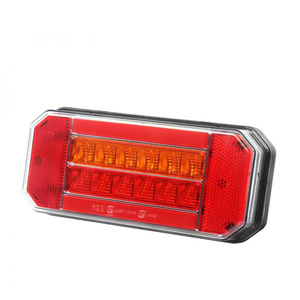 E-Mark ไฟท้าย LED สีแดงอำพันแบบไดนามิกไฟหยุดสัญญาณ LED ไฟท้ายรถพ่วงสำหรับรถพ่วงรถบรรทุก RV - Product Image 3