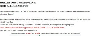 SLANQ or SLBBM Quad-Core 3.0GHz 12MB 1333MHz <strong>socket</strong> <strong>775</strong> works on LGA <strong>775</strong> mainboard no need adapter <strong>Intel</strong> Xeon E5450 e5450 - Product Image 3