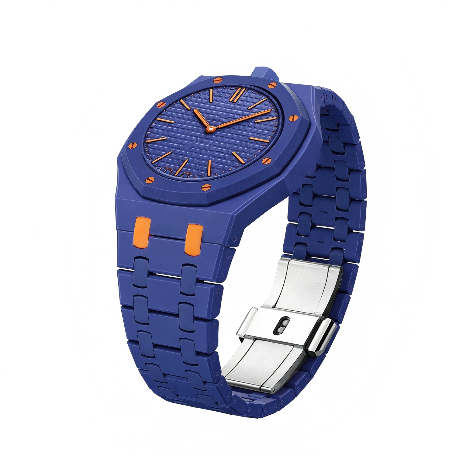 Model B Blue-Orange Ceramic Case + Ceramic Strap