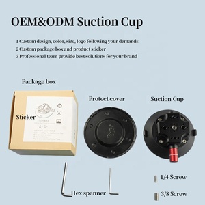 Free Custom Design All-in-one NATO Clamp, 3&quot;&amp;4.5&quot;&amp;6&quot; Suction Cup Camera <strong>Mount</strong> <strong>Kit</strong> for Vehicle Shooting and Magic Arm - Product Image 6