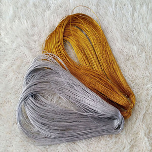 Cuerda metálica dorada de 1mm, cuerda de Navidad para hacer manualidades, para envolver, cuerda empaquetada de 100M - Product Image 2