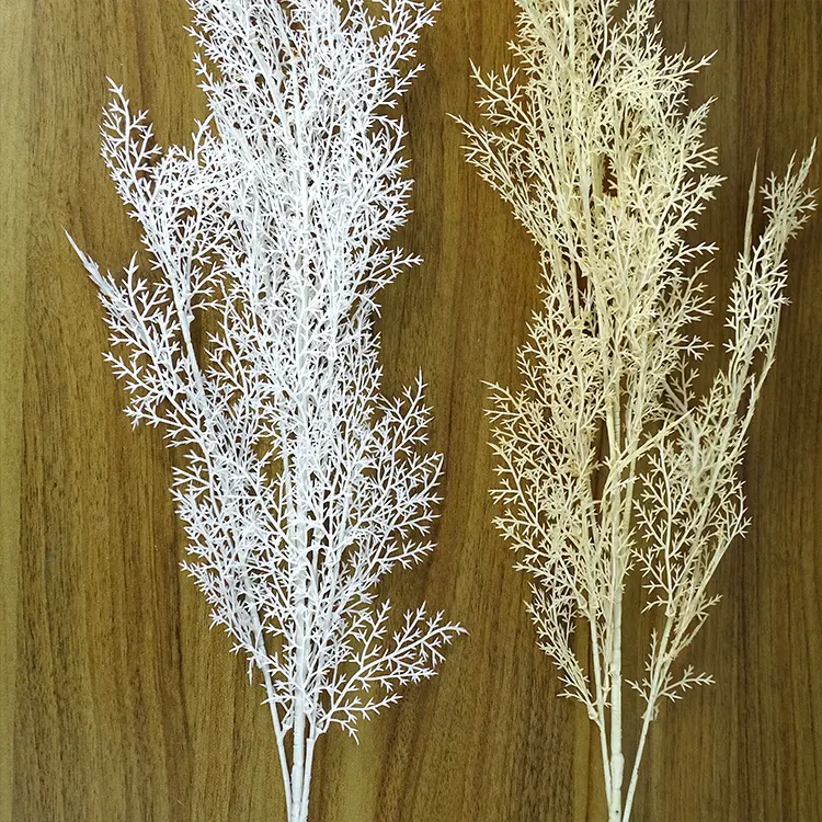 Flores artificiales antiniebla de plástico de alta simulación, hojas de Rime suave para decoración de hogar y boda, gran oferta