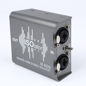 工厂价格双向XLR音频隔离器双XLR + 6.35输入和双XRL输出平衡不平衡信号输入/输出