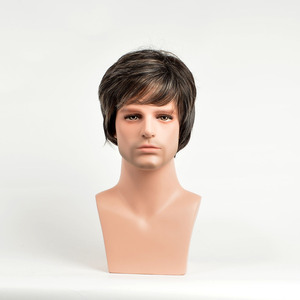 厂家批发亚马逊最畅销的合成纤维头带，欧美男士短假发 - Product Image 4