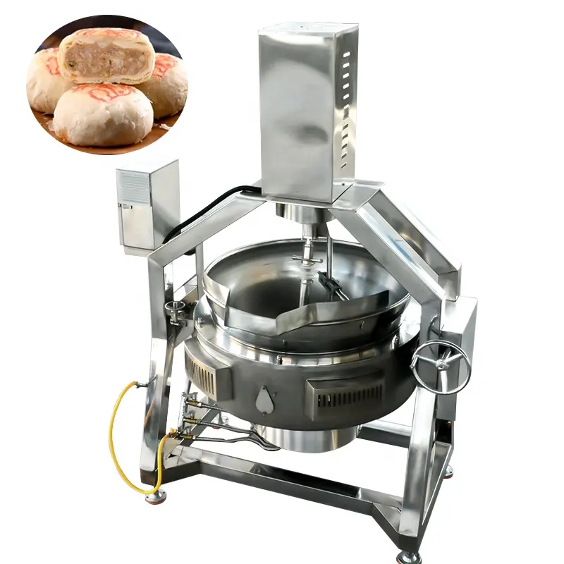 Giacca industriale fornello di miscelazione a Gas marmellata di fragole salsa di carne pentola inclinabile automatica macchina da cucina planetaria