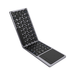 Computadoras plegables teclado caso tableta universal portátil mini recargable Bluetooth plegable táctil teclado inalámbrico - Product Image 1