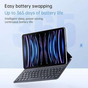 Mini teclado de tableta inalámbrico para teclado de iPad, funda protectora de teclado con soporte magnético Folio - Product Image 2