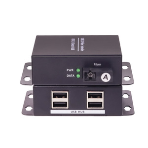 Convertidor de medios USB a fibra óptica sobre cable de fibra SM hasta 10KM USB2.0 1 entrada 4 salida