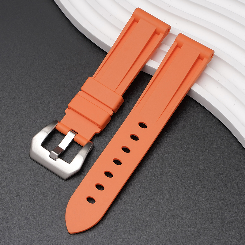 Boucle orange + argent