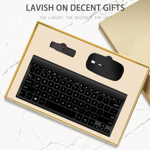 <strong>Computer</strong> Slim Wireless <strong>Keyboard</strong> and <strong>Mouse</strong> 3 in <strong>1</strong> Set Metal Gift Black Gaming Business Office Mini <strong>Mouse</strong> <strong>Keyboard</strong> Set - Product Image 5
