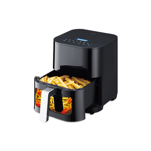 Freidora de aire con Control LCD de 10L, pantalla Digital eléctrica, batería de protección contra sobrecalentamiento de forma cuadrada de plástico para uso doméstico en Hotel - Product Image 1